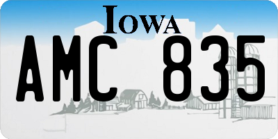 IA license plate AMC835