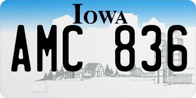 IA license plate AMC836