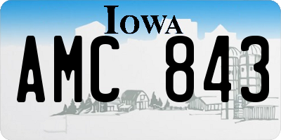 IA license plate AMC843