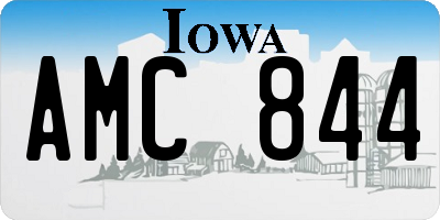 IA license plate AMC844