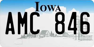 IA license plate AMC846