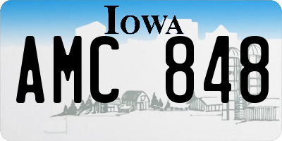 IA license plate AMC848