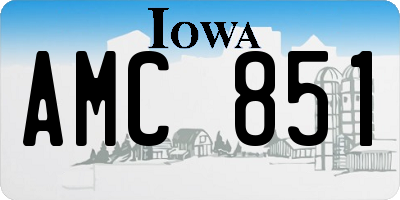 IA license plate AMC851