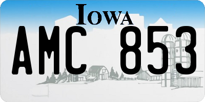 IA license plate AMC853