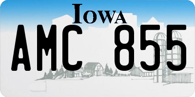 IA license plate AMC855