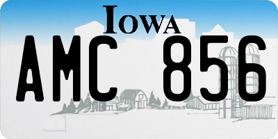 IA license plate AMC856