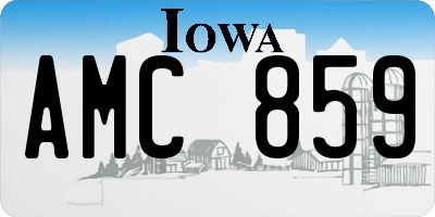 IA license plate AMC859