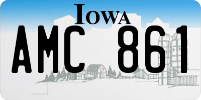 IA license plate AMC861