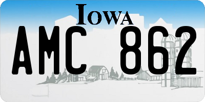 IA license plate AMC862