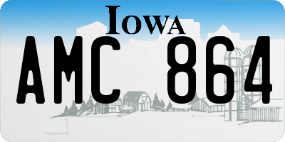 IA license plate AMC864