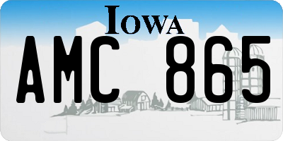 IA license plate AMC865
