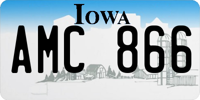 IA license plate AMC866
