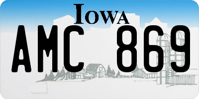 IA license plate AMC869