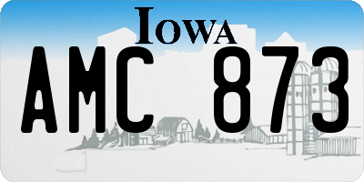 IA license plate AMC873