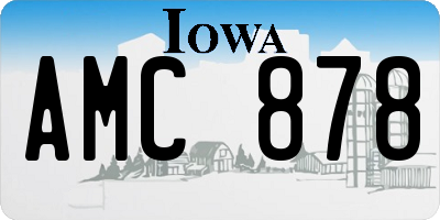 IA license plate AMC878