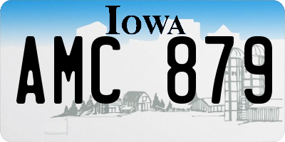 IA license plate AMC879