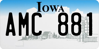 IA license plate AMC881
