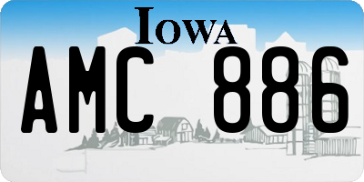 IA license plate AMC886