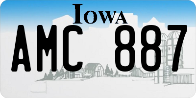 IA license plate AMC887