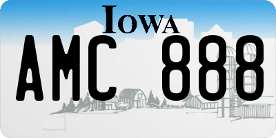 IA license plate AMC888