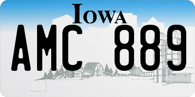 IA license plate AMC889