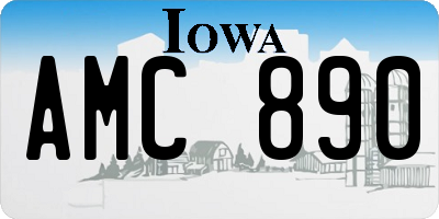 IA license plate AMC890