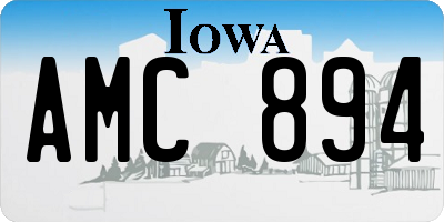 IA license plate AMC894