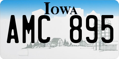 IA license plate AMC895