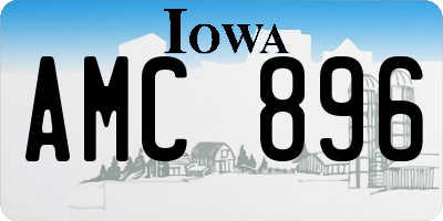 IA license plate AMC896