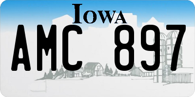 IA license plate AMC897