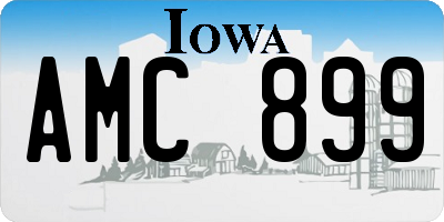 IA license plate AMC899