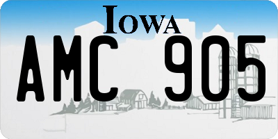 IA license plate AMC905