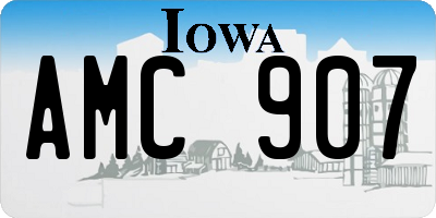 IA license plate AMC907