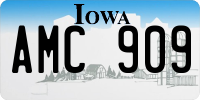 IA license plate AMC909