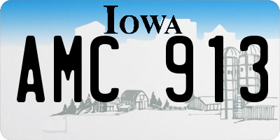 IA license plate AMC913