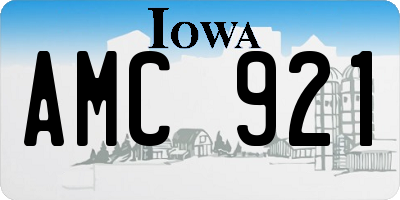 IA license plate AMC921