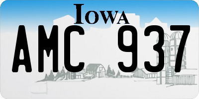 IA license plate AMC937