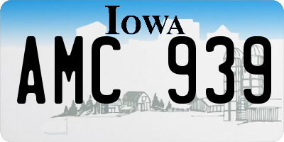 IA license plate AMC939