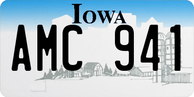 IA license plate AMC941
