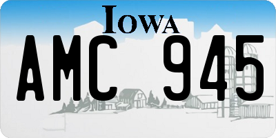 IA license plate AMC945