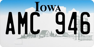 IA license plate AMC946