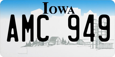 IA license plate AMC949