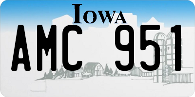 IA license plate AMC951
