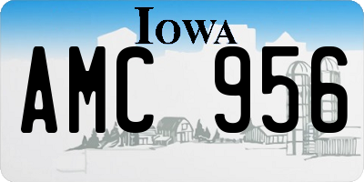 IA license plate AMC956