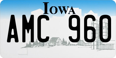 IA license plate AMC960