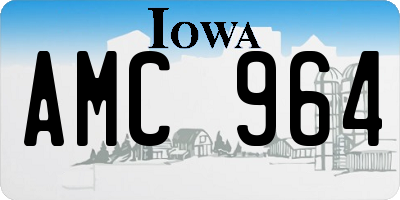 IA license plate AMC964