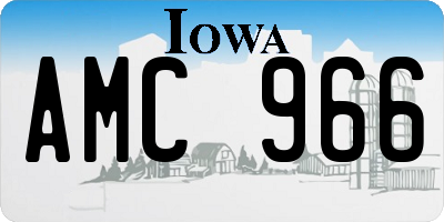 IA license plate AMC966