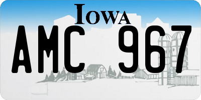 IA license plate AMC967