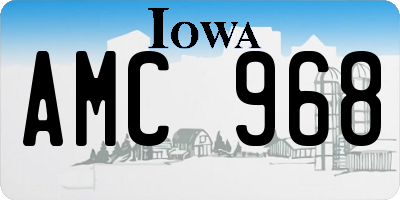 IA license plate AMC968