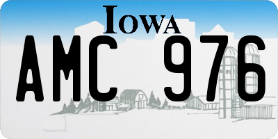 IA license plate AMC976